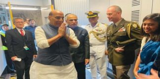 ਰੱਖਿਆ ਮੰਤਰੀ ਰਾਜਨਾਥ ਸਿੰਘ ਪੁੱਜੇ ਅਮਰੀਕਾ, ਹੋਇਆ ਨਿੱਘਾ ਸਵਾਗਤ Defense Minister Rajnath Singh arrived in America