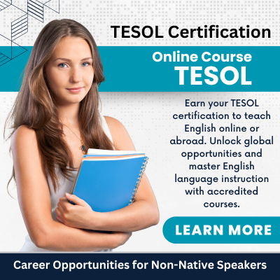 TESOL classroom with diverse students engaged in language learning activities, promoting English fluency for non-native speakers